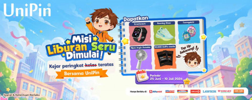 Misi Liburan Seru Dimulai! Top Up Voucher UniPin dan Menangkan Hadiah Menarik